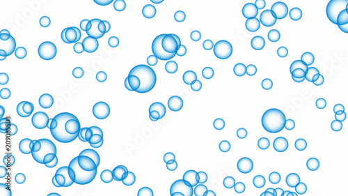 blue bubble isolated on white background