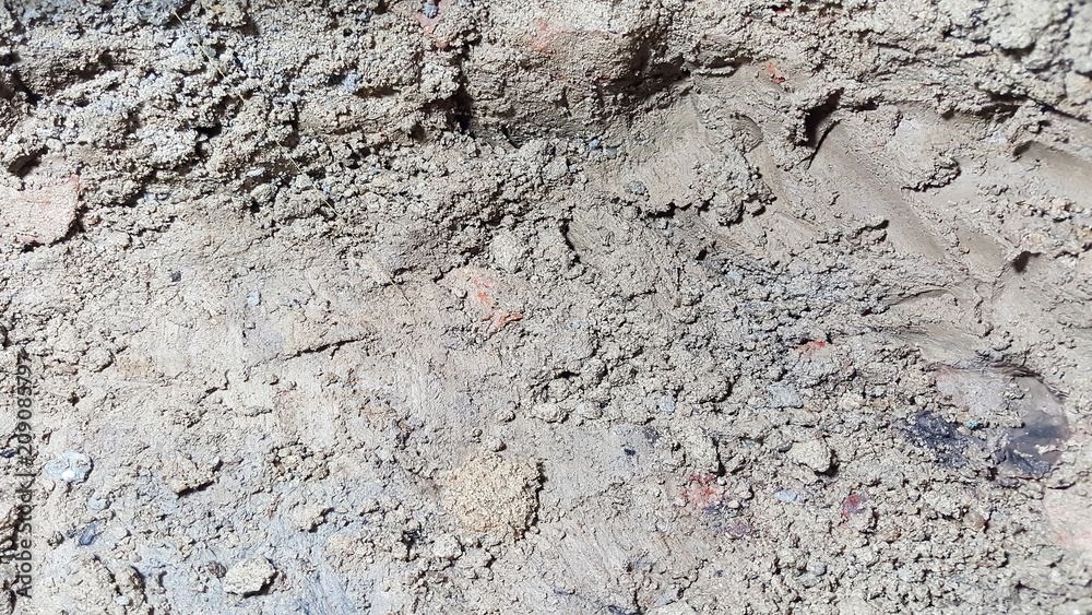dig hole on floor house, mortar concrete interior dig hole on floor house, mortar concrete interior