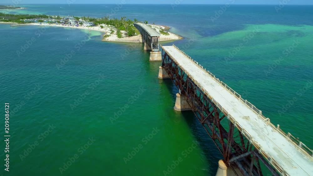 Aerial b roll Florida Keys island railroad overseas landscape 4k 24p Aerial b roll Florida Keys island railroad overseas landscape 4k 24p
