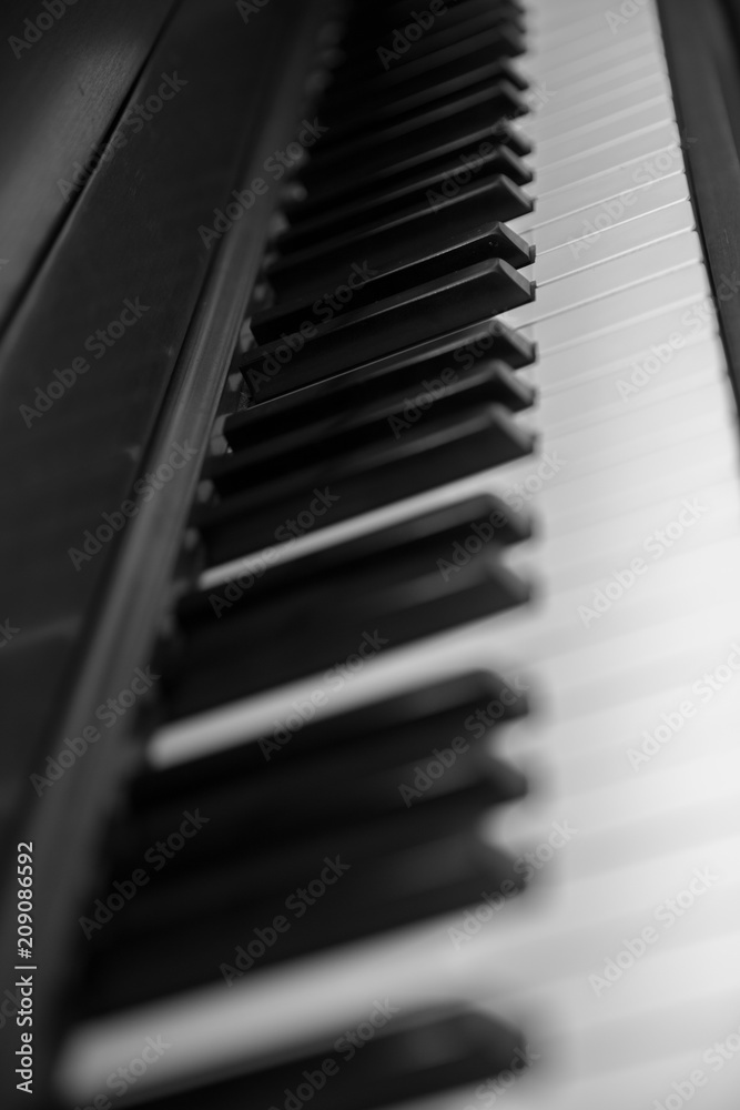 close-up of piano keys. close frontal view. close-up of piano keys. close frontal view.