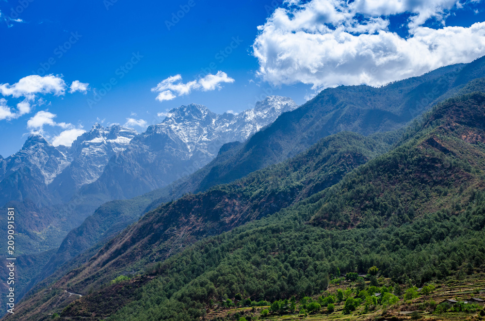 Outback countryside china have river and mountain Outback countryside china have river and mountain