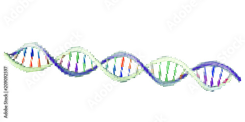 Abstract DNA spiral. Isolat...