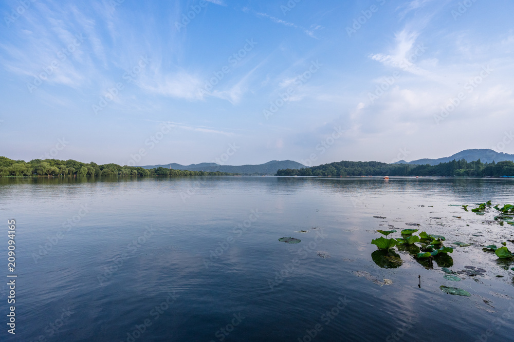 landscape of hangzhou west lake in china