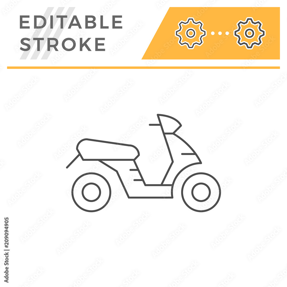 Modern scooter line icon