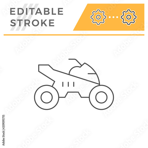 Quad bike line icon