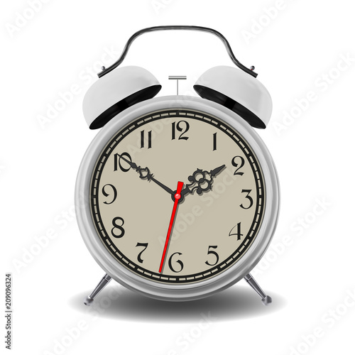 White alarm clock.