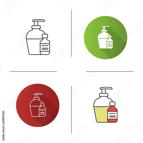 Antibacterial liquid and soap icon
