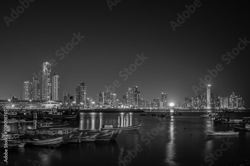 Panama City panorama at night - Cityscape skyline   © hanohiki
