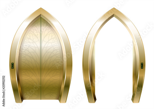 Arched doors of the elevator