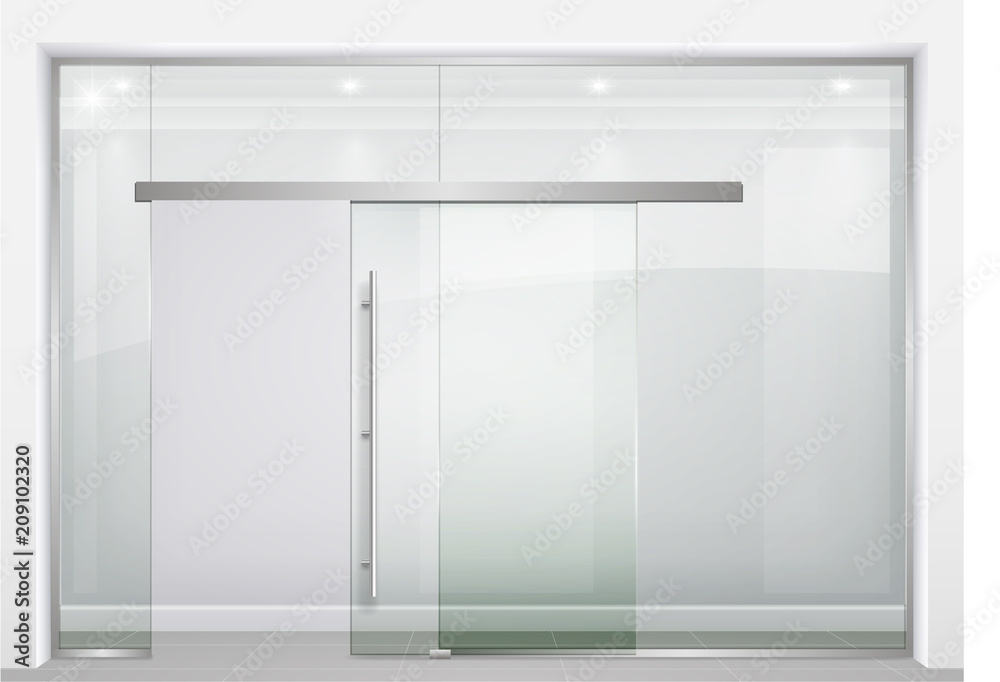 Fototapeta premium Sliding glass partition