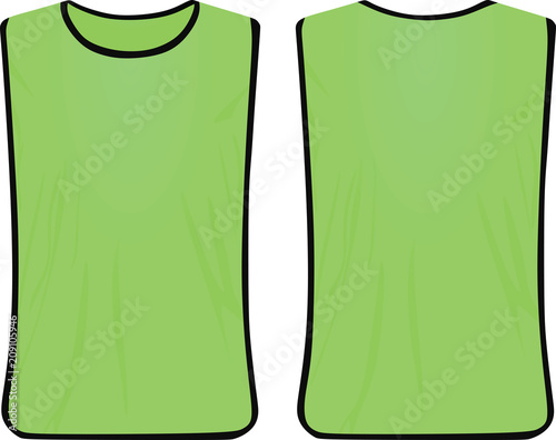 Green safety vest. vector illustration