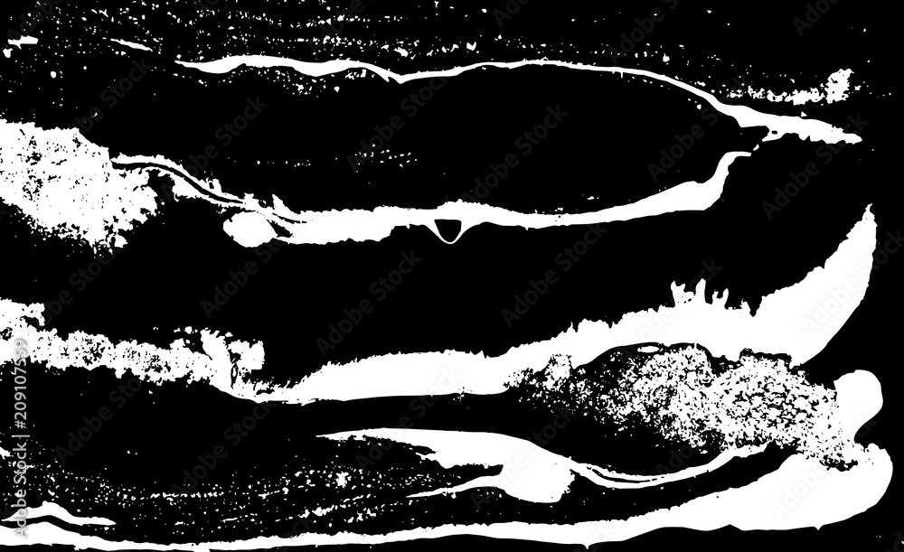 Black and white liquid texture. Hand drawn marbling illustration. Abstract vector background. Monochrome marble pattern. Black and white liquid texture. Hand drawn marbling illustration. Abstract vector background. Monochrome marble pattern.
