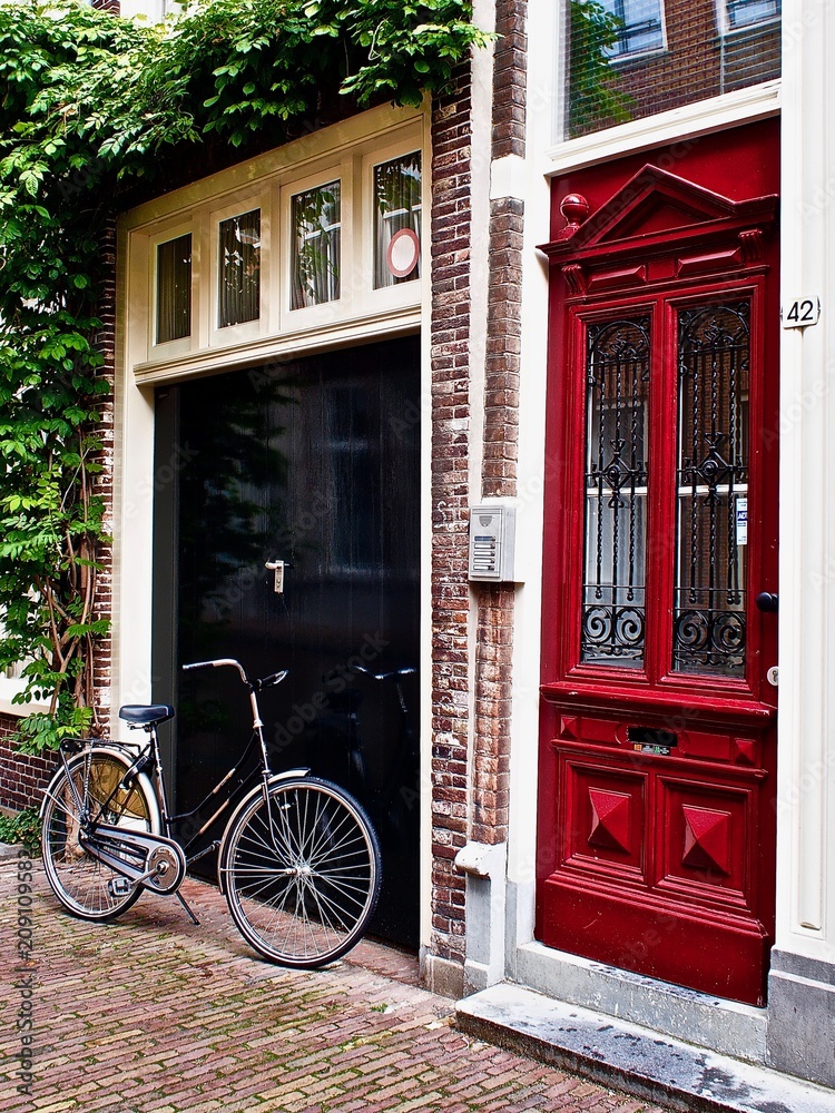 Ladies Bicycle & Doors 