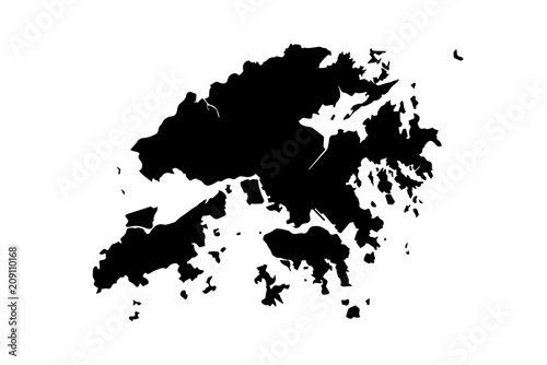 map of Hong Kong. vector