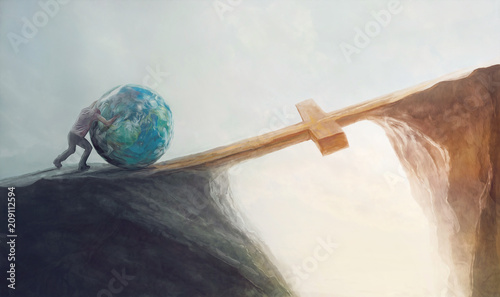 Pushing the world over the cross