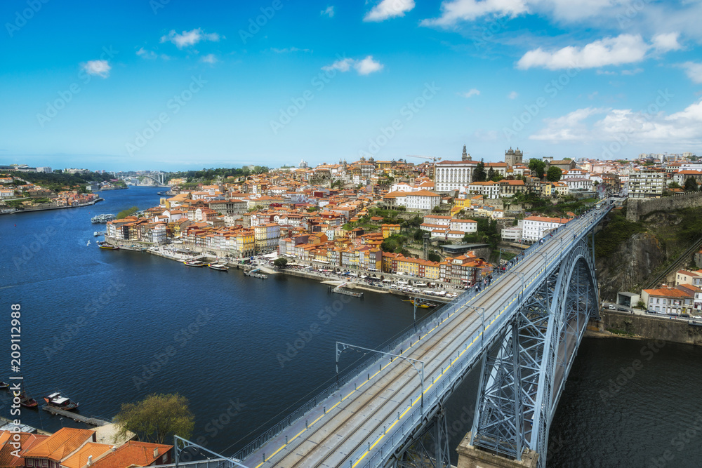 Dom Luis Bridge. Douro River. Porto, Portugal.