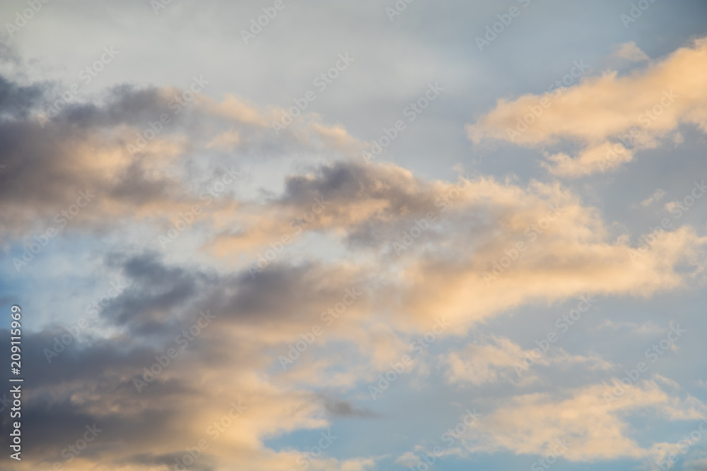 evening clouds background