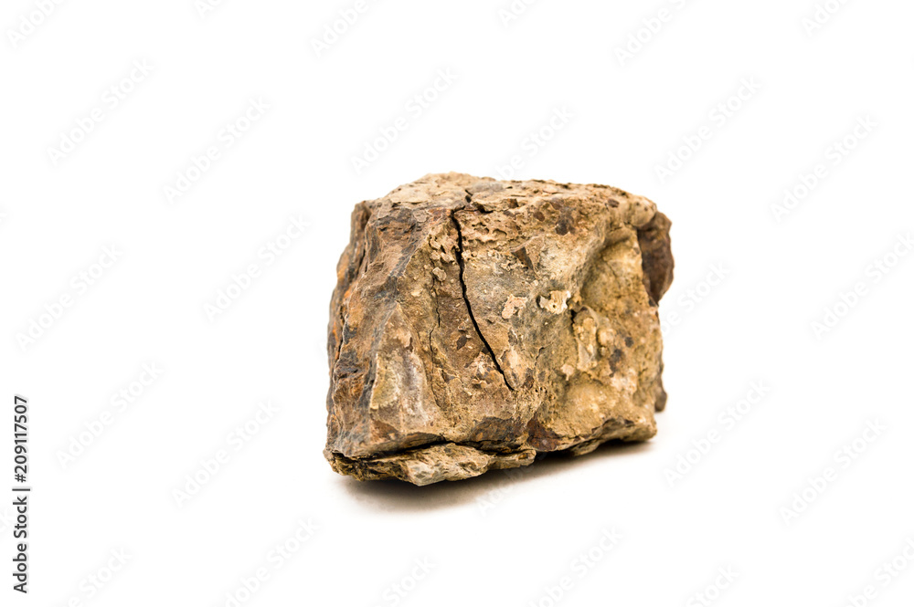 Piece of rock isolated on white background