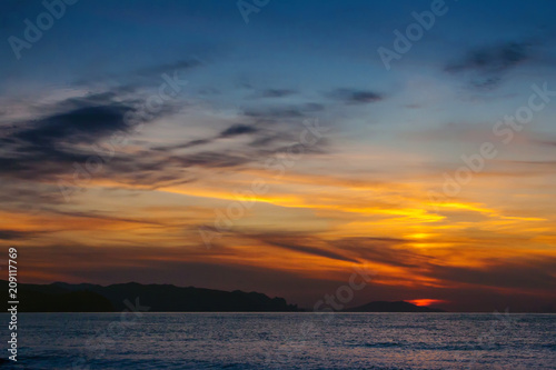 Fototapeta Naklejka Na Ścianę i Meble -  Beautiful sunset over the Black Sea. Crimea.