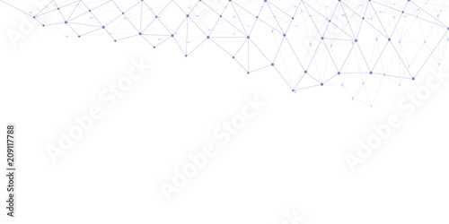 Abstract pattern of neural networks for banners and a website, for business presentation of black dots of communication lines on a white background. Vector illustration