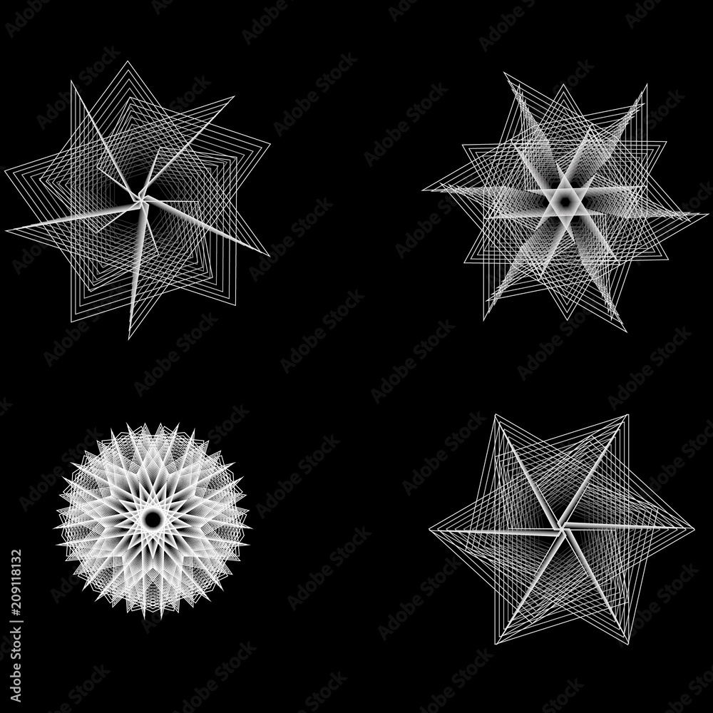 Holiday patterns of stars and flowers for gifts ground Holiday patterns of stars and flowers for gifts ground