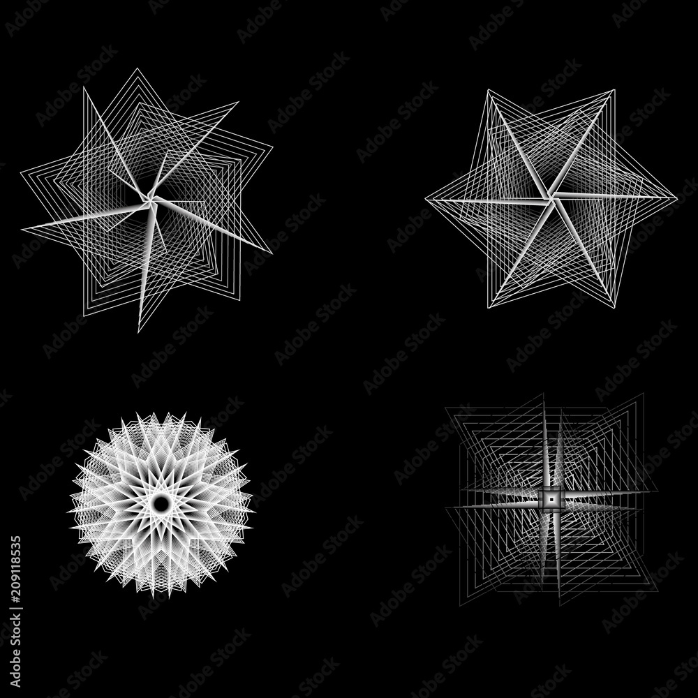 Holiday patterns of stars and flowers for gifts ground Holiday patterns of stars and flowers for gifts ground