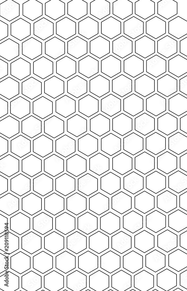 Honeycomb seamless pattern. Black and white Honeycomb seamless pattern. Black and white