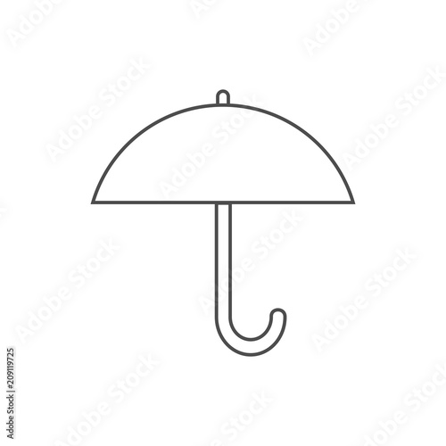 Зонтик иконка. Плоский дизайн.