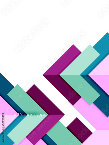 Multicolored abstract geometric shapes  geometry background for web banner