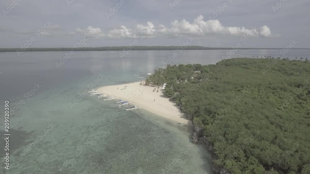 Aerial Shot of White Beach in Bantayan Island Aerial Shot of White Beach in Bantayan Island