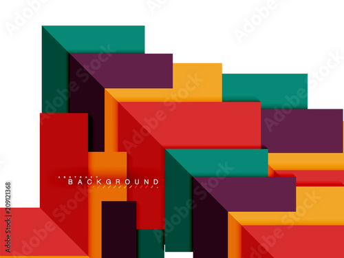 Multicolored abstract geometric shapes  geometry background for web banner