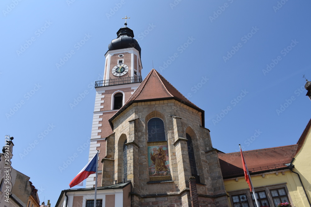 Cham, Kreisstadt, Altstadt, historisch, Kirche, Pfarrkirche, Katholisch ...