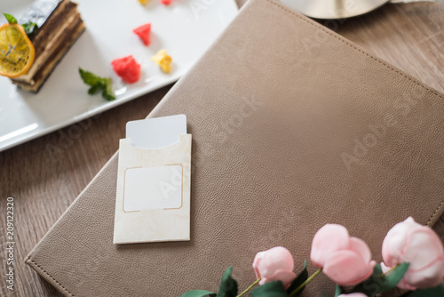 A key card in hotel room