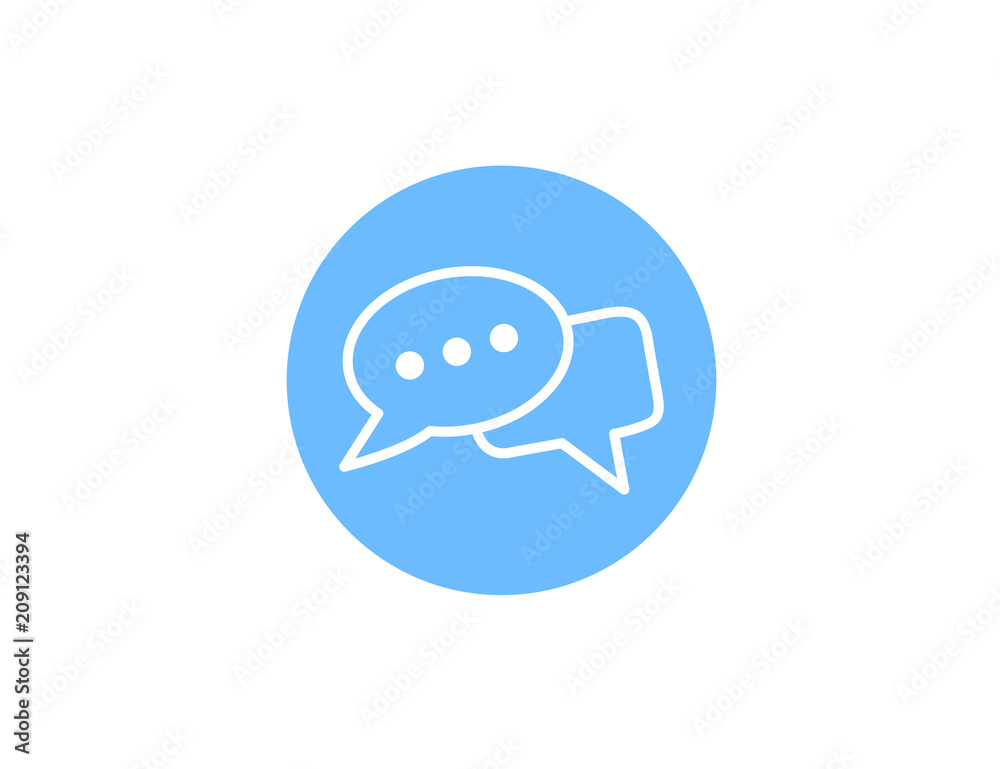 Communication icon ( blue version ) Communication icon ( blue version )