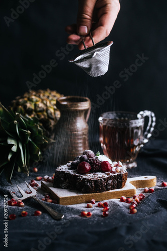 Bread with fruits