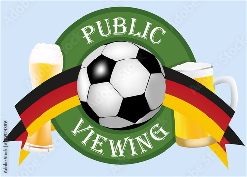 Logo Fußball (Public Viewing und Bier)