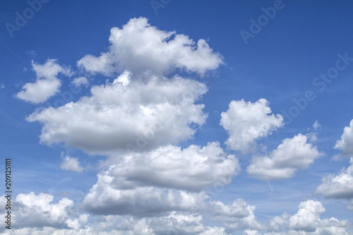Background of beautiful blue sky with clouds.