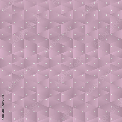 background pink peas from small triangles gradient shadow light illustration glass patterned corners geometry cute vector pattern