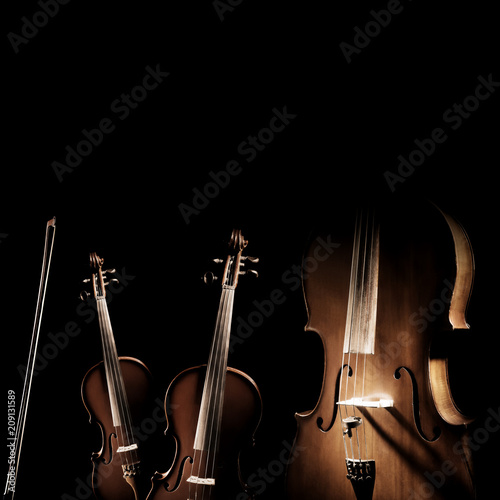 String instruments violin and cello
