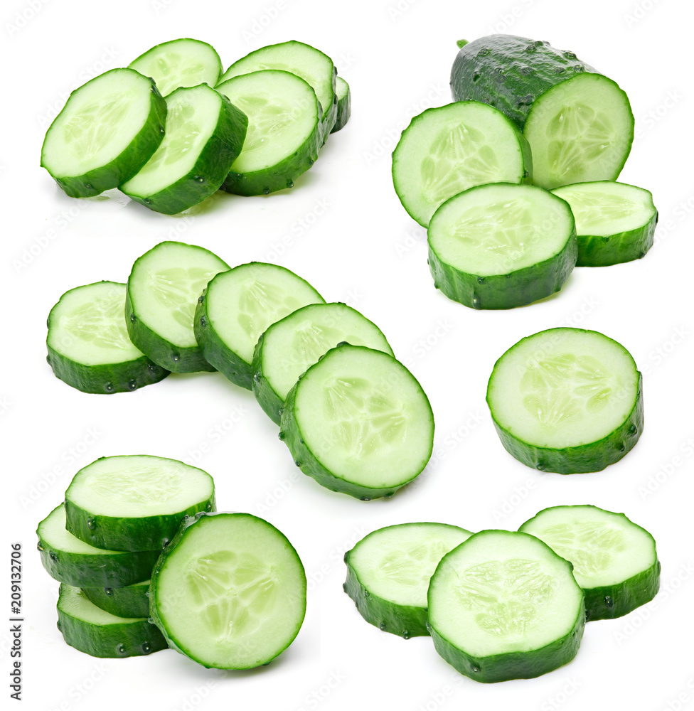 Cucumber collection isolated Cucumber collection isolated