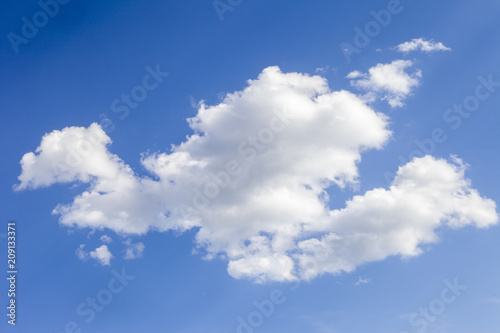 Blue sky background with clouds  close-up