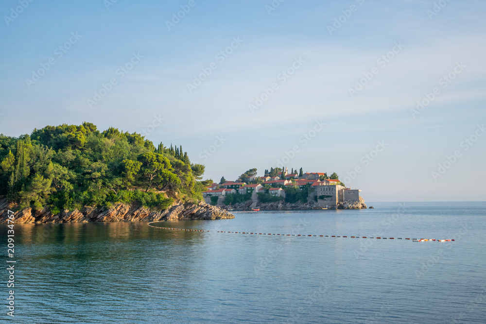 Picturesque small island of St. Stephen in the Adriatic Sea.