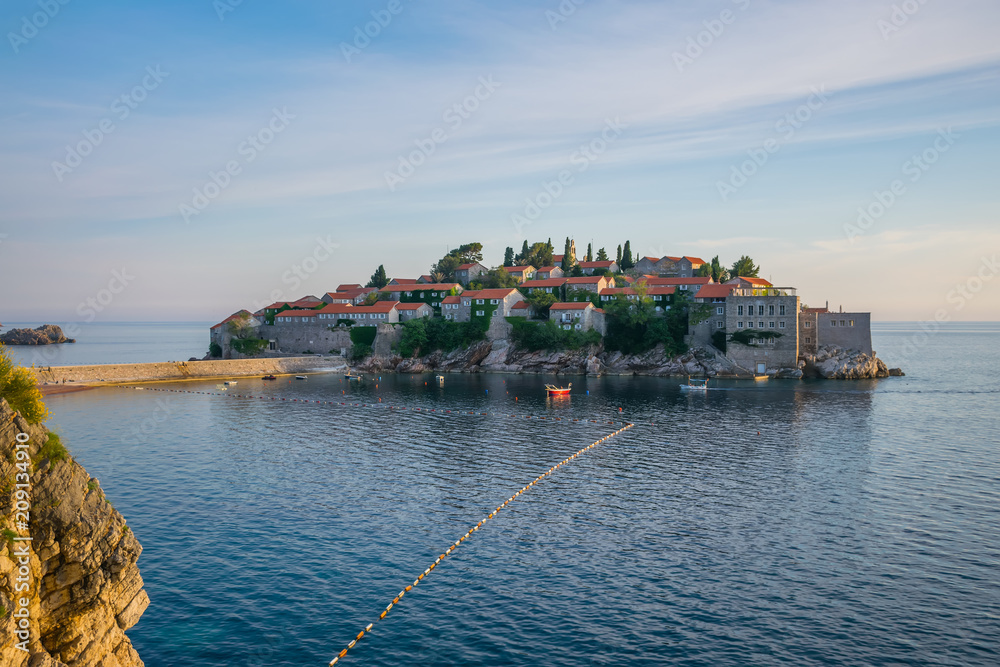 Picturesque small island of St. Stephen in the Adriatic Sea.