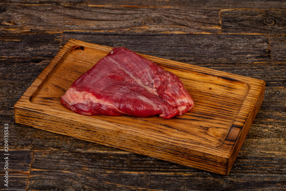 Raw beef Flank steak