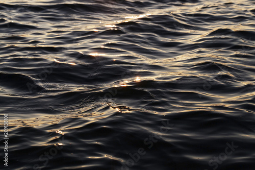 black surface of water