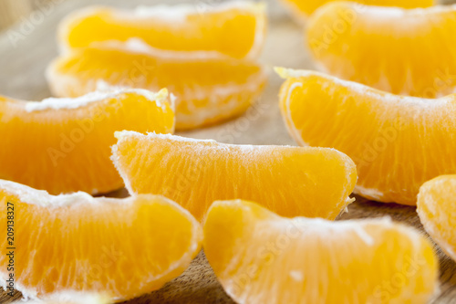 Peeled juicy mandarin