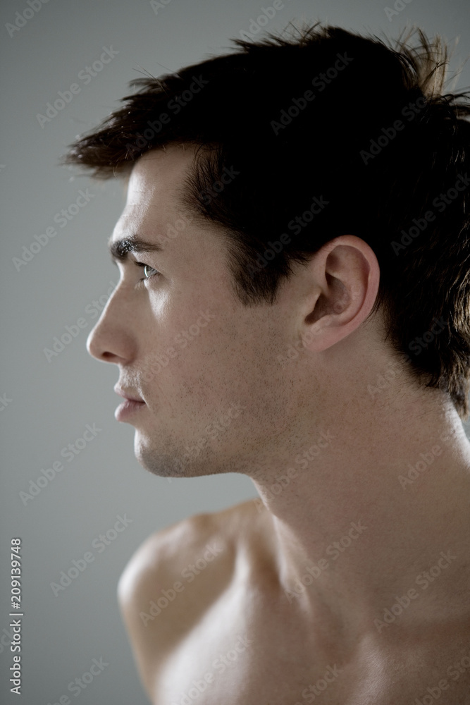 Model Strong Stylish Male Portrait