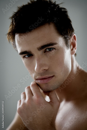 Model Strong Stylish Male Portrait