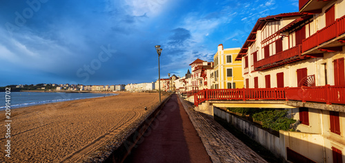 St Jean de Luz, sea side sand beach, France photo