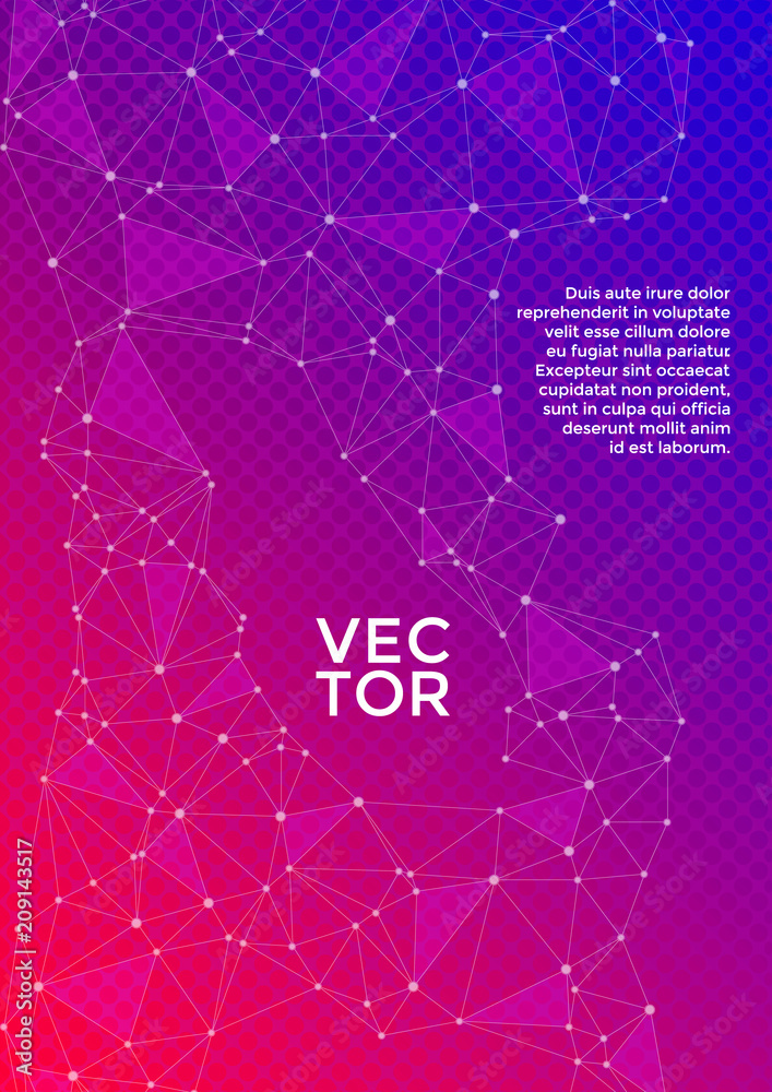 Global network connection geometric grid. Network nodes information technology concept. Vector cover page layout. Global network connection geometric grid. Network nodes information technology concept. Vector cover page layout.